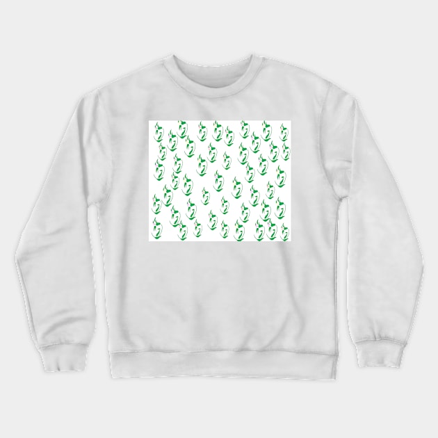 Green flowers design Crewneck Sweatshirt by Samuelproductions19